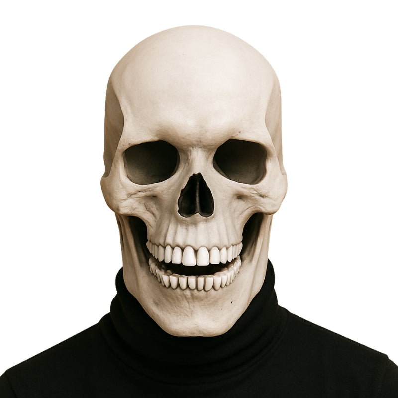 Masque Gothique Crâne Animé avec Mâchoire Articulée