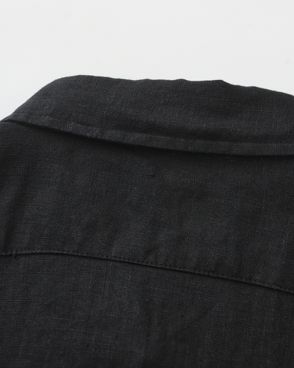 Tenue Été Homme : Chemisier Court, Pantalon Lin et Chaîne en Or