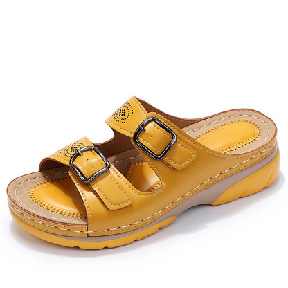 Sandales Femme Confort Semelle Ergonomique Double Bride Réglable