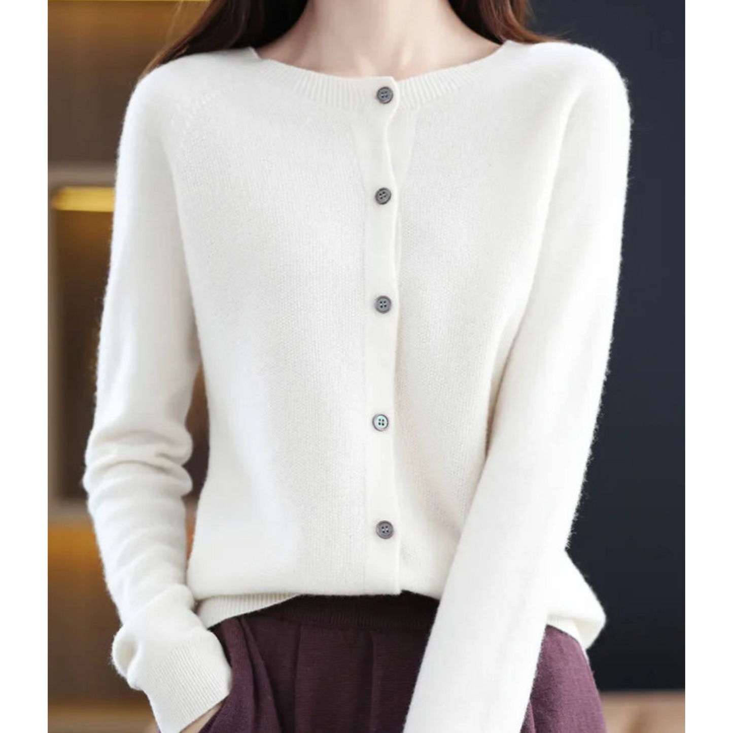 Gilet Femme en Laine Douce et Chaude pour Hiver