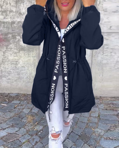 Trench-coat Femme Léger Coupe Ample Long à Capuche