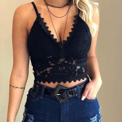 Bralette Décoration Dentelle Élégant pour Femme
