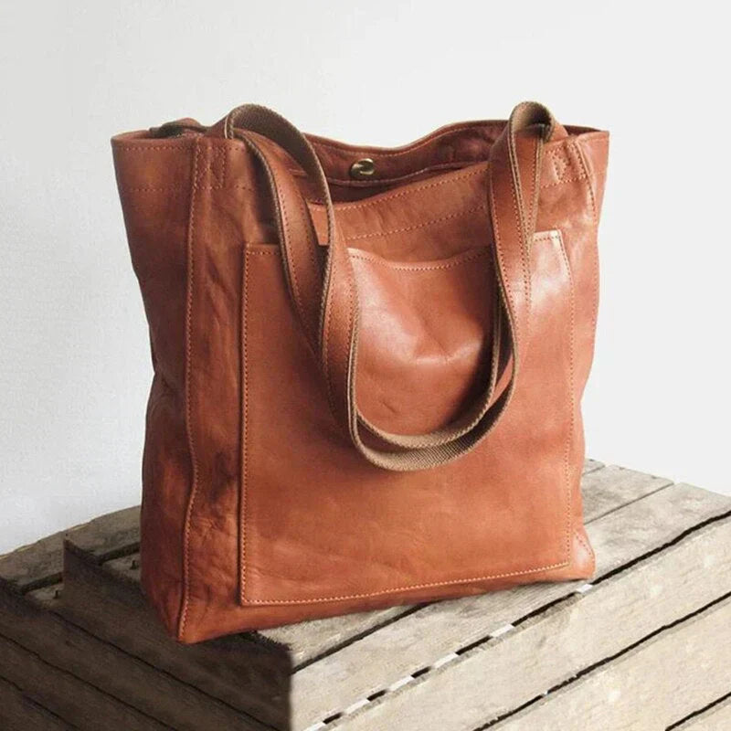 Sac à Main Femme Cuir Imitation avec Poches Intérieures - PanierRoyale