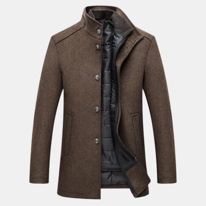 Manteau Homme Hiver Chaud et Élégant en Brun - PanierRoyale