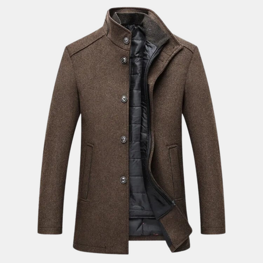 Manteau Homme Hiver Chaud et Élégant en Brun - PanierRoyale
