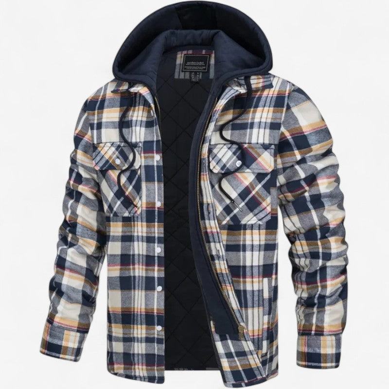 Veste Carreaux Élégante Manches Longues