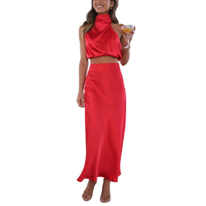 Robe Été Décolletée avec Jupe Légère et Top Plunging