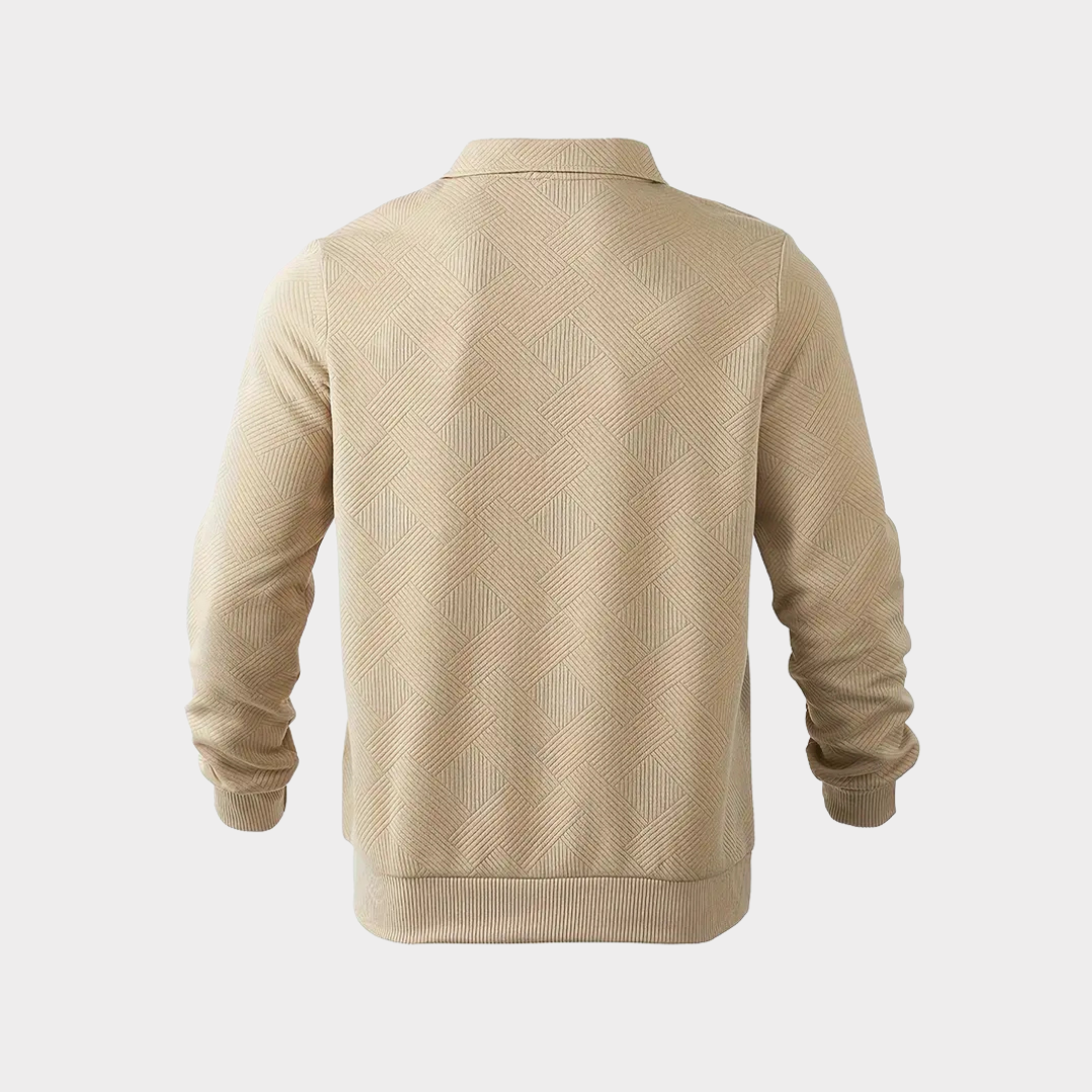 Pull Homme Col Montant Fermeture Éclair Moderne