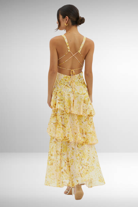 Robe Longue Fleurs Élégante pour Femme