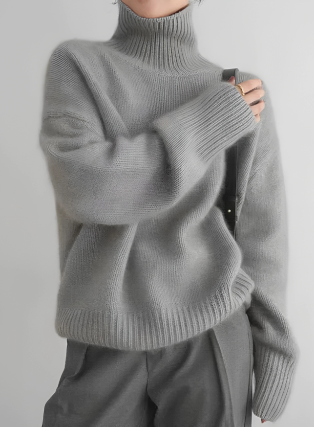 Pull Femme Col Roulé Chaud et Douillet Hiver
