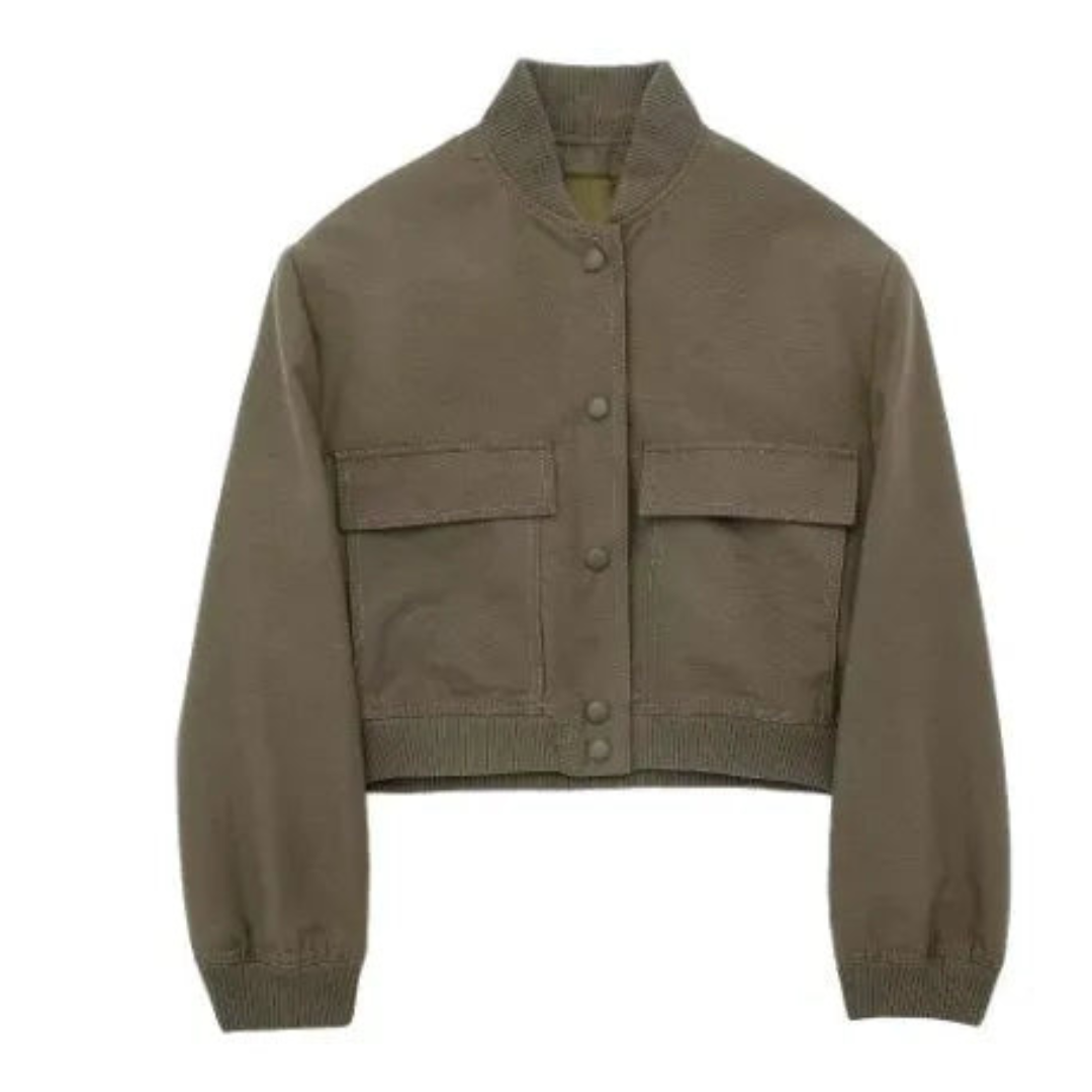 Veste Femme Courte Col Rond Élégante