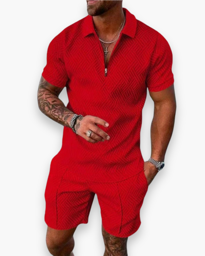 Tenue Homme Décontractée - Ensemble Polo et Short pour Été