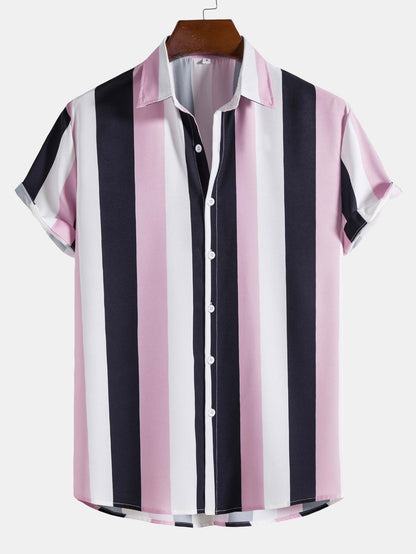 Chemise Homme à Rayures Droites Coton - PanierRoyale