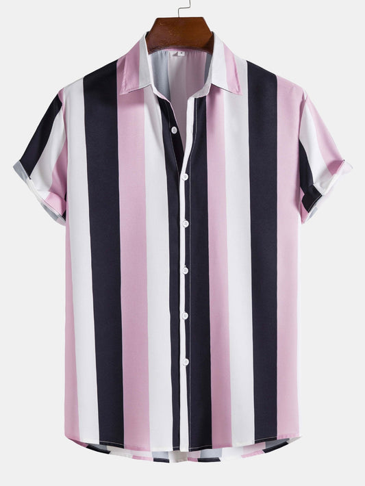 Chemise Homme à Rayures Droites Coton - PanierRoyale