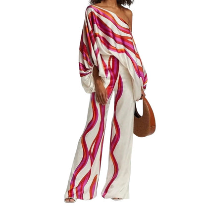 Robe Deux Pièces Élégante Manches Bouffantes