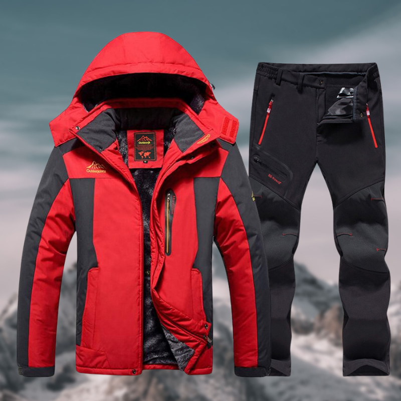 Costume Ski 2 Pièces Homme Chaud et Imperméable
