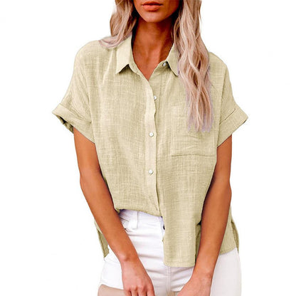 Blouse Femme Manches Longues en Soie Léger Été