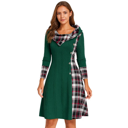 Veste Hiver Capuche Rayée Élégante Femme