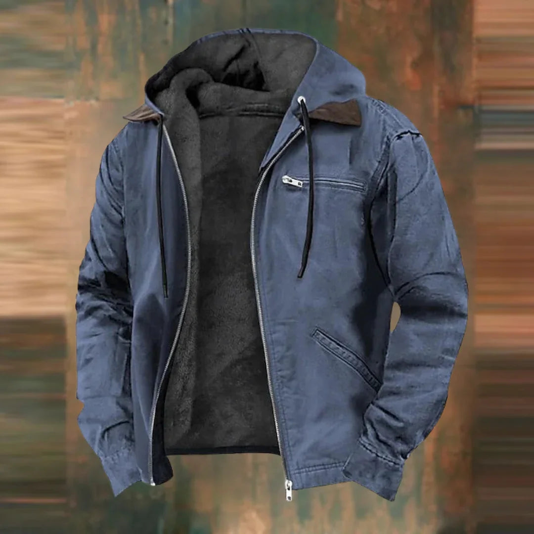 Veste Homme Coton Brun Décontractée