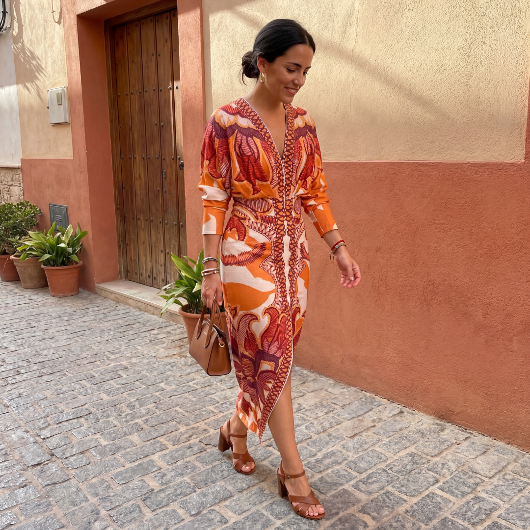 Robe Femme Fluide Coupe Croisée Décolleté en V