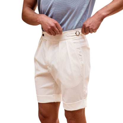 Short Décontracté Plissé avec Poches Ajustables
