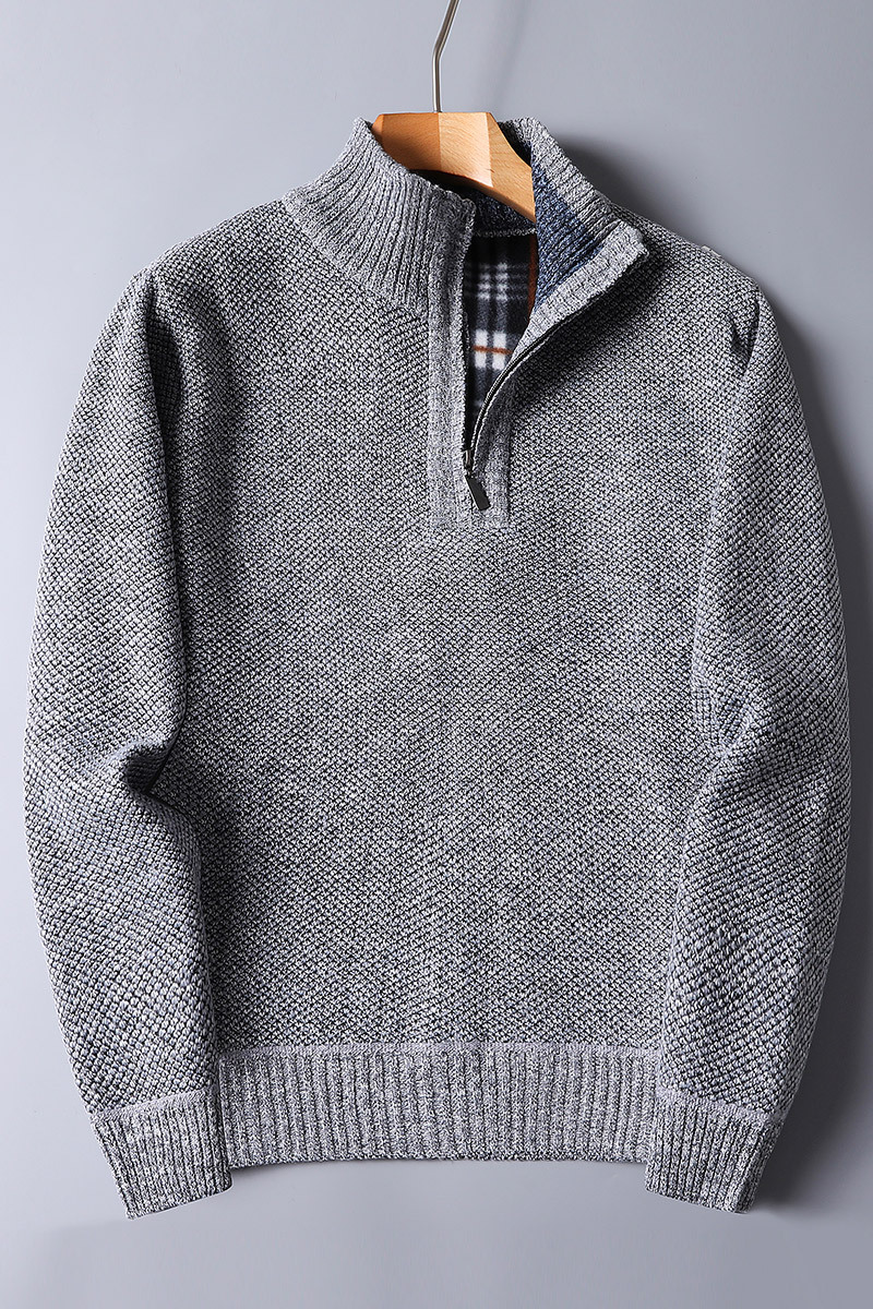 Pull Homme Molletonné à Fermeture Éclair