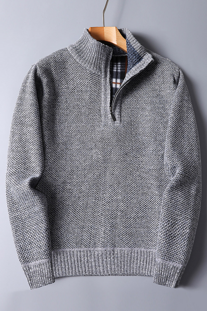 Pull Homme Molletonné à Fermeture Éclair