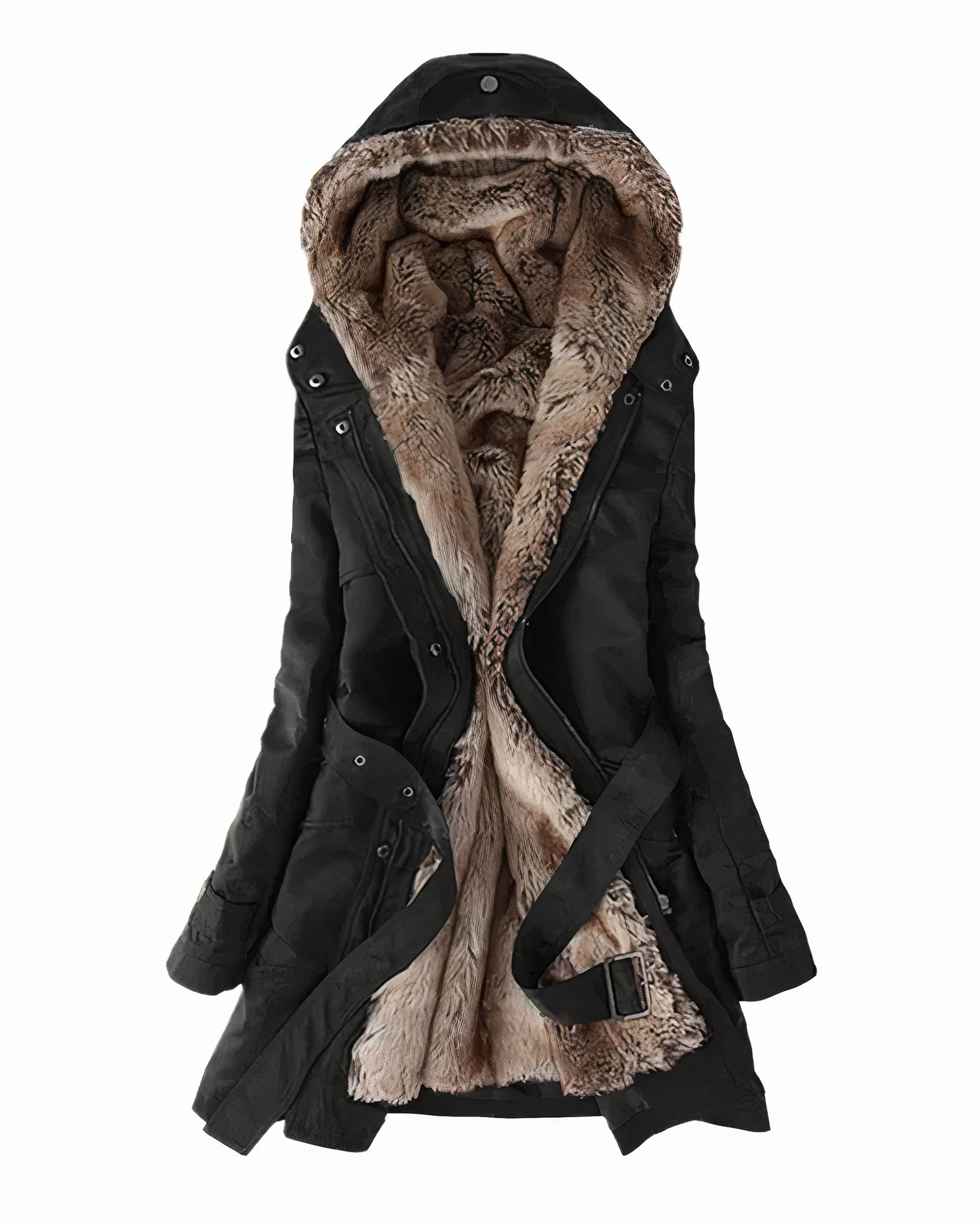 Manteau Femme Hiver Chic Noir et Blanc