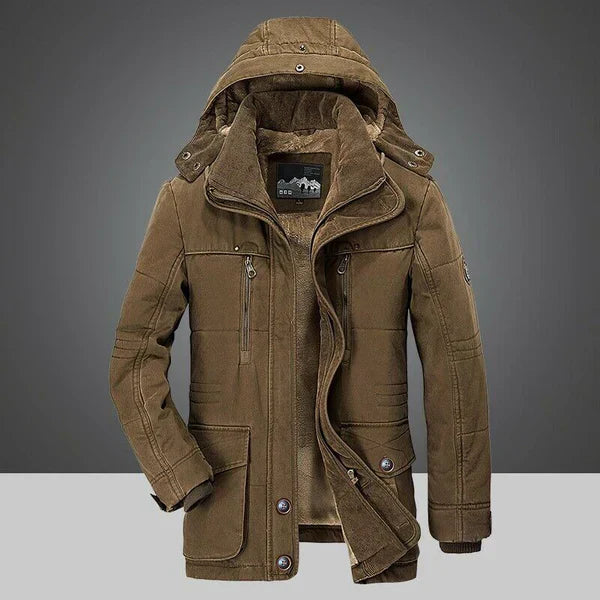 Doudoune Homme Hiver Polaire Bleu Marine Étanche