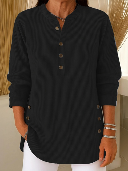 Pull Femme Tricot Boutons Doux Coupe Classique
