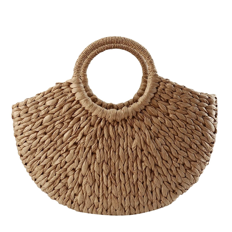Sac à main en Paille Tressée Élégant Grande Capacité