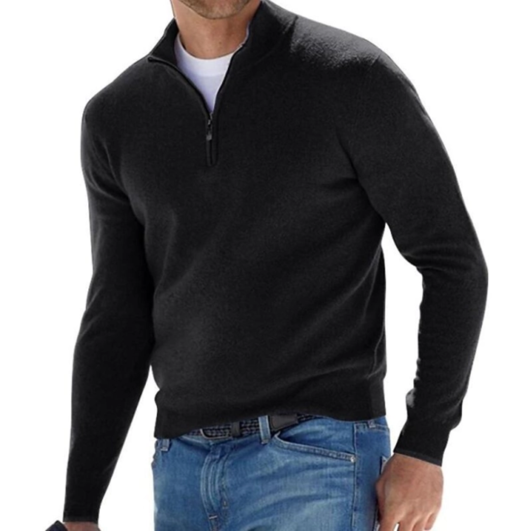 Pull Homme Hiver Chaud et Élégant Zippé