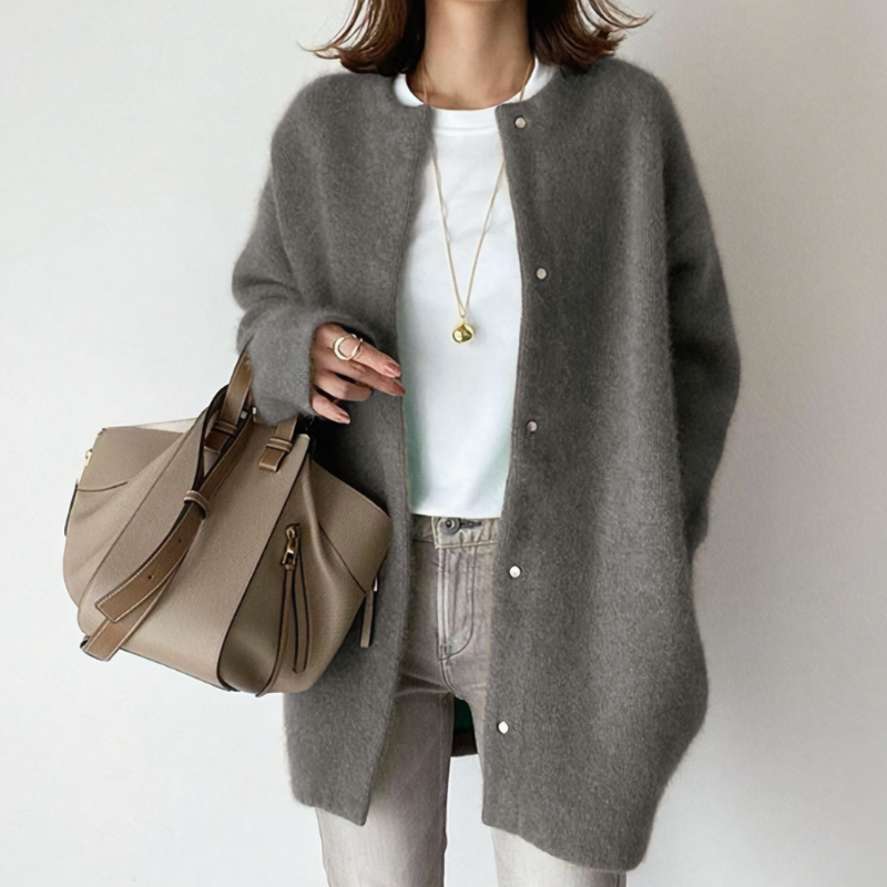 Cardigan Femme Long Polaire et Confortable