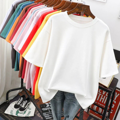 T-shirt femme oversize en coton doux et confortable