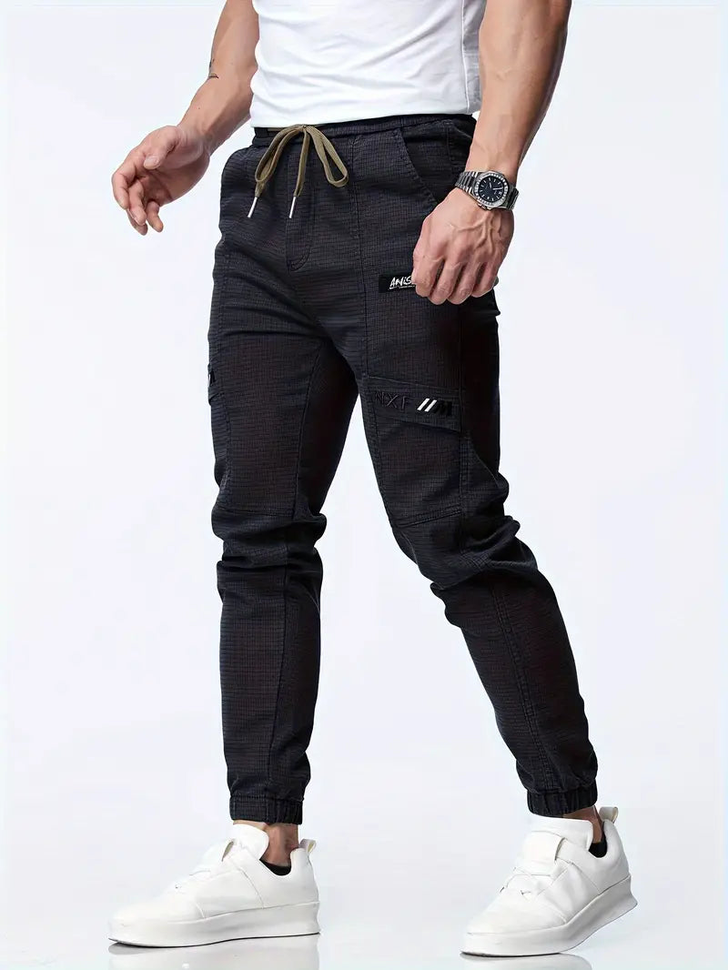 Pantalon Jogger Homme Élastique à Cordons
