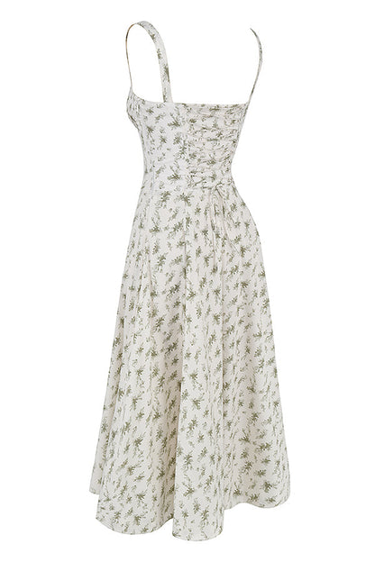 Robe Midi Taille Étroite Rose Pâle