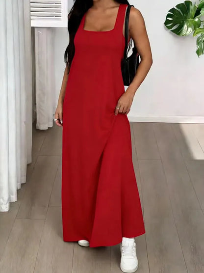 Robe longue Femme Effet Deux Pièces Découpes Latérales