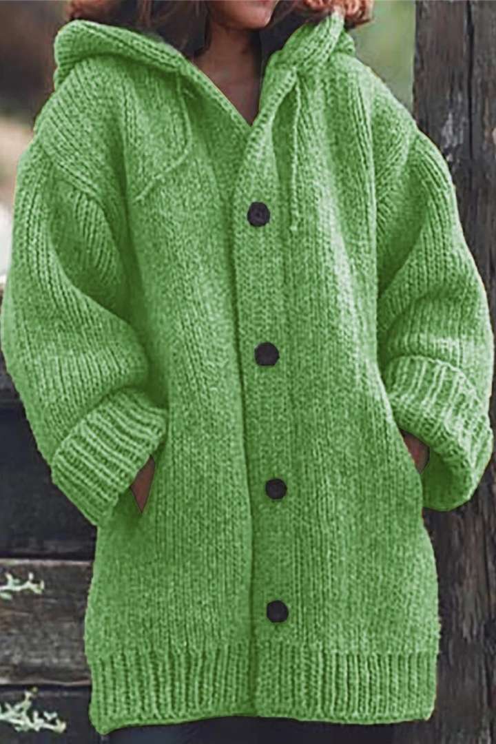 Gilet Femme Long Capuche Doux et Confortable
