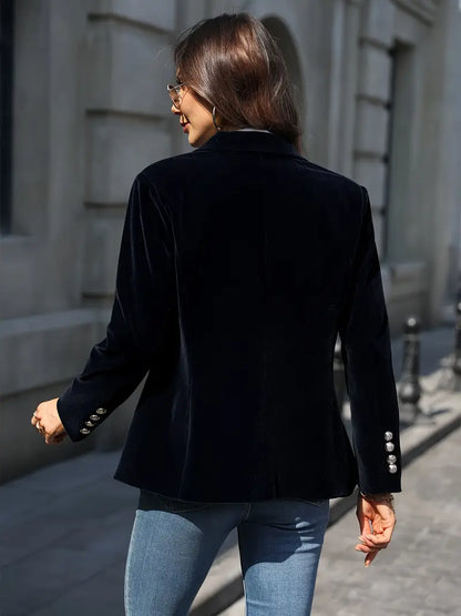 Blazer Femme Classique à Un Bouton Élégant
