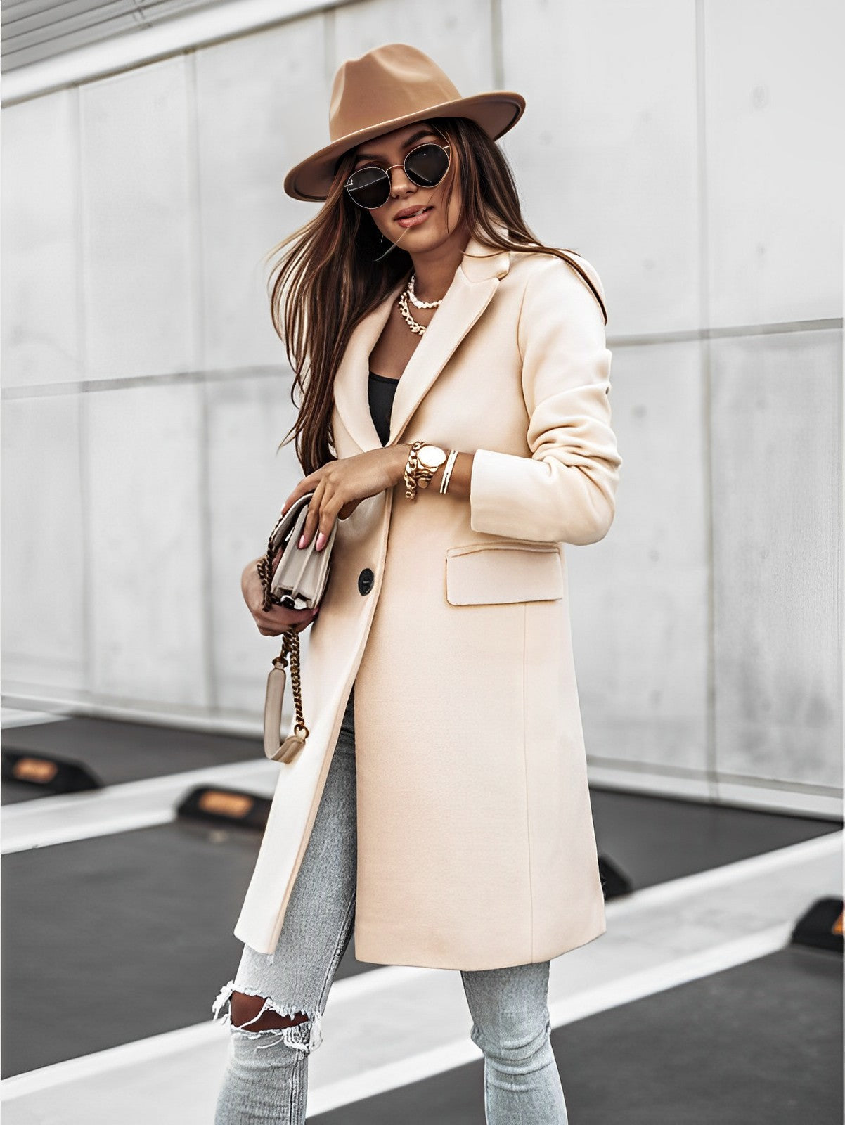 Manteau Femme Hiver Élégant avec Capuchon et Poches - PanierRoyale