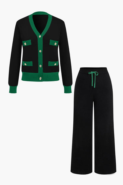 Ensemble Lorelei : Cardigan et Pantalon à Côtes Chauds