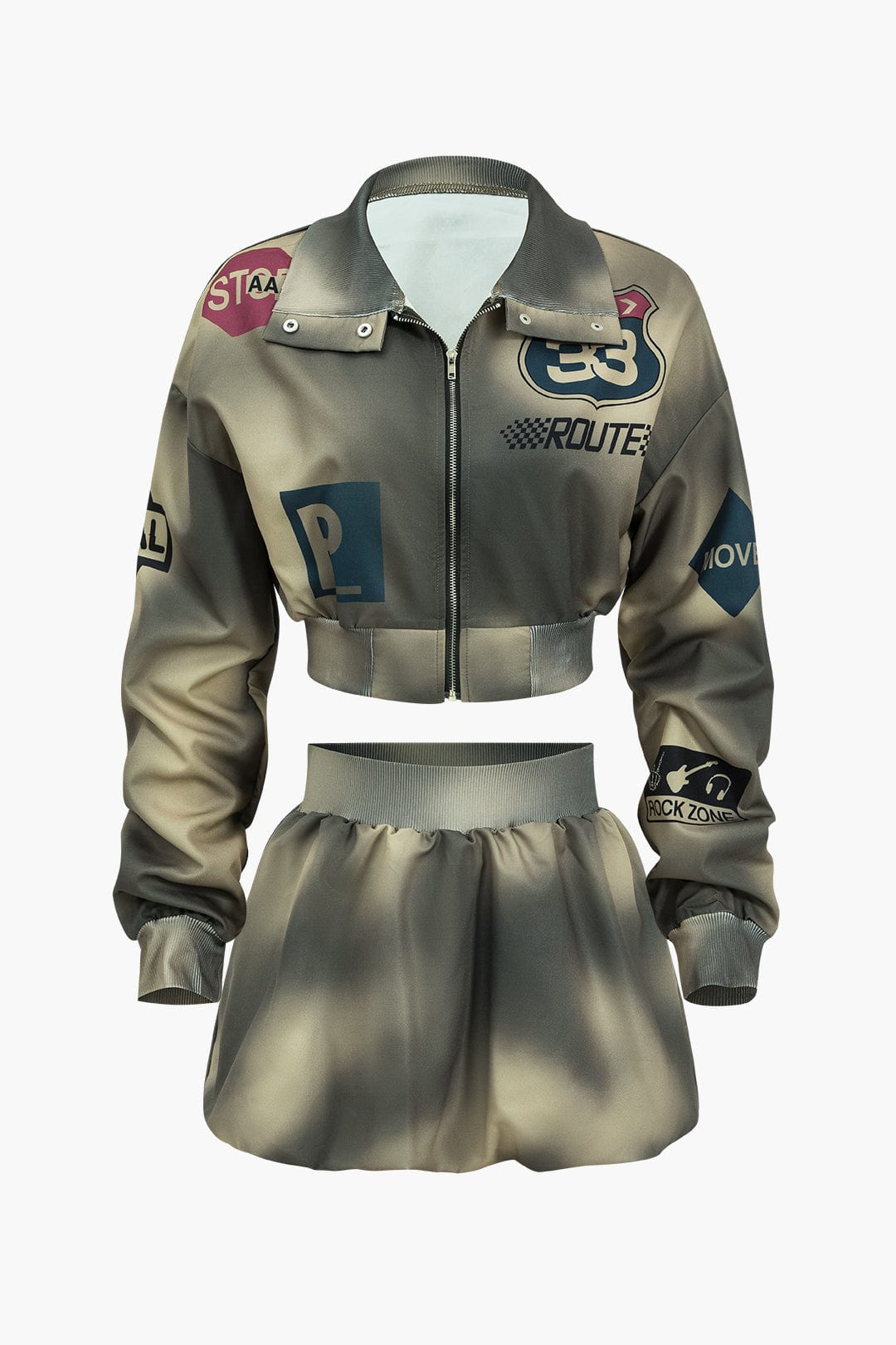 Blouson Femme Mode et Jupe Évasée Confortable - BerlinGlamour