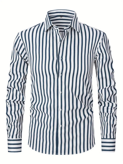 Chemise Homme Classique à Rayures Élégante