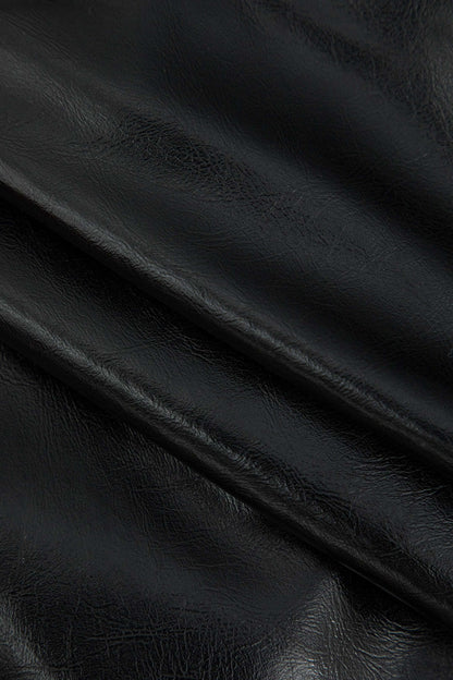 Jupe Mi-Longue en Cuir Imitation Élégante