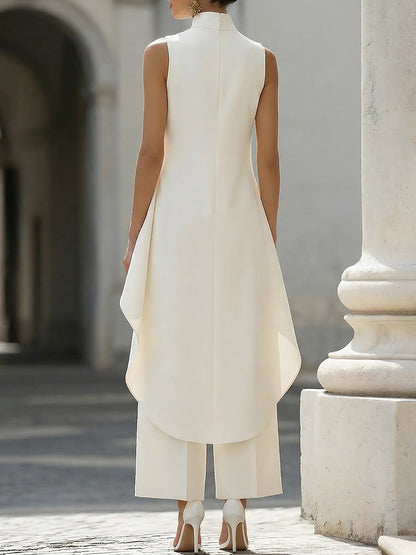 Combinaison Femme Col Montant Coupe Asymétrique