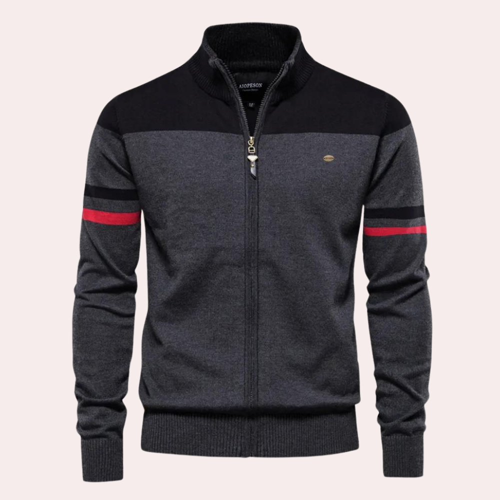 TIM - Cardigan Tricot à Glissière pour Hommes
