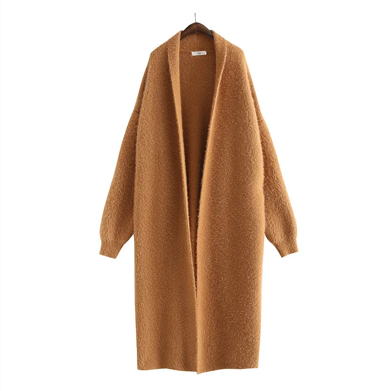 Manteau Femme Long Élégant Style Hiver