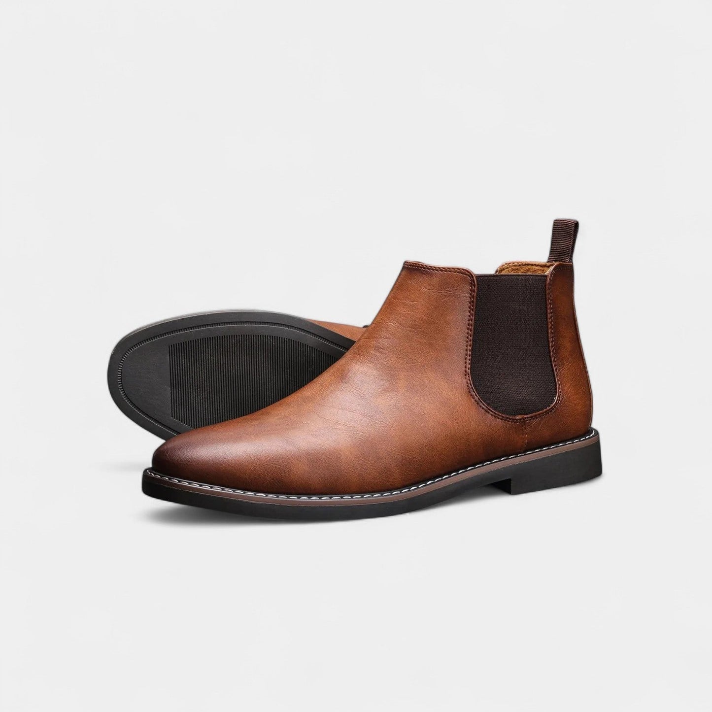 Bottes Chelsea Homme cuir synthétique élastique
