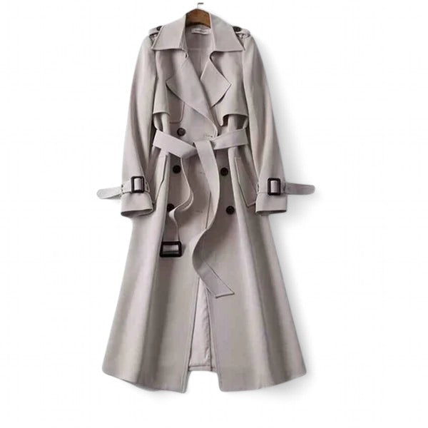 Trench-coat femme classique mi-longueur léger