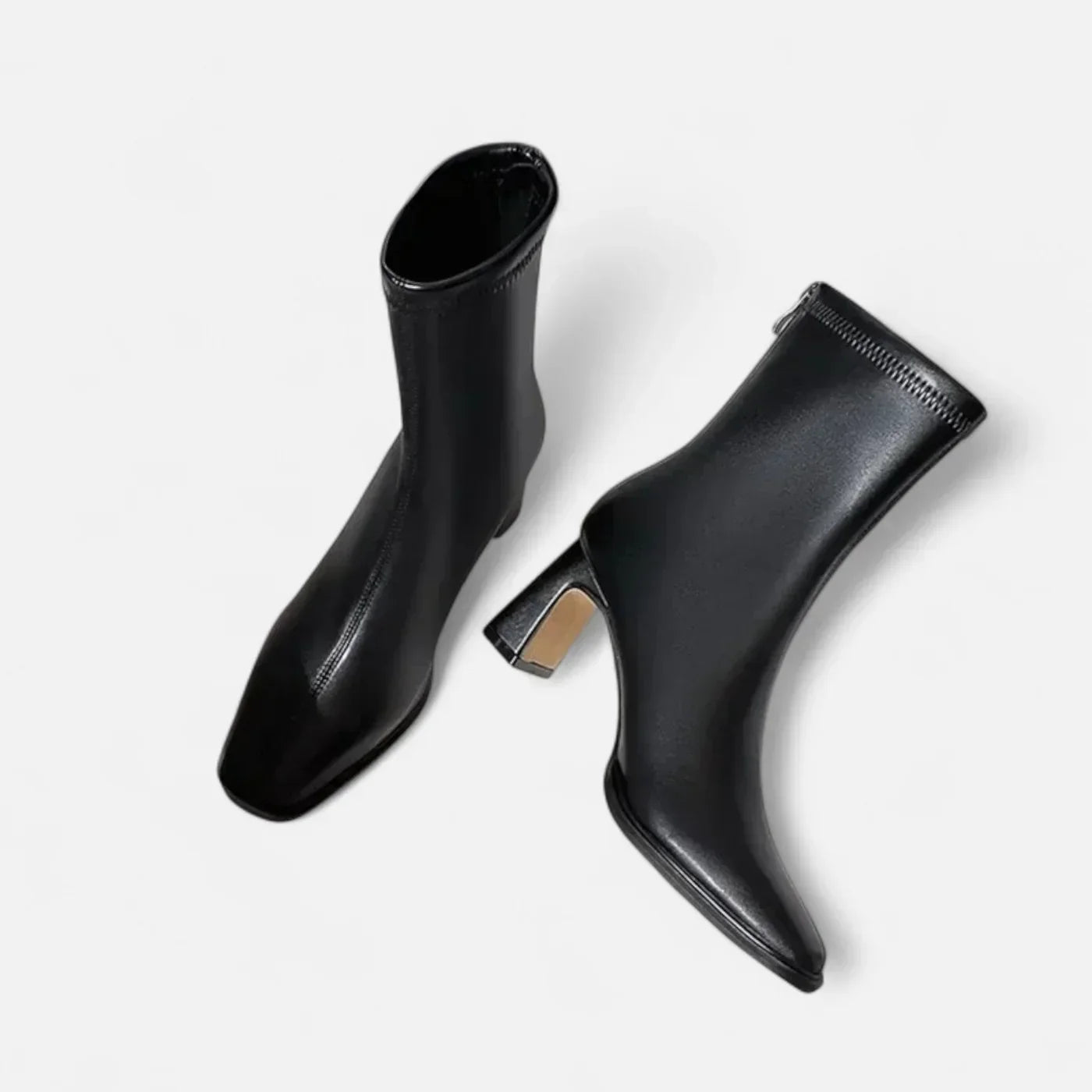 Bottines Femme Hiver Chaude avec Doublure Fourrée et Talon Épais